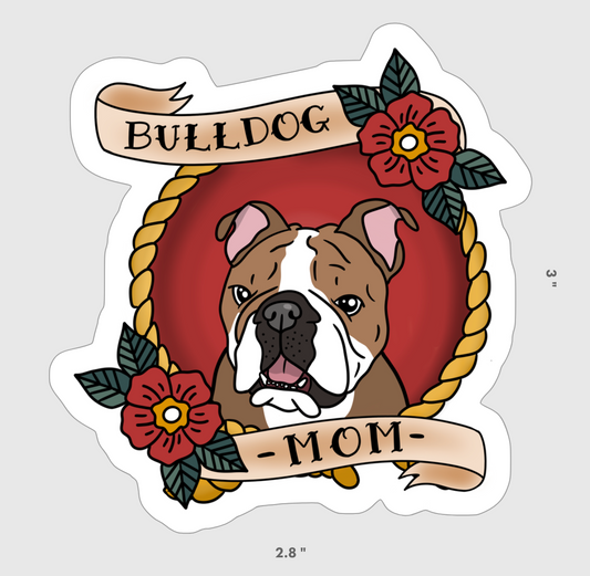 Bulldog Mom Sticker